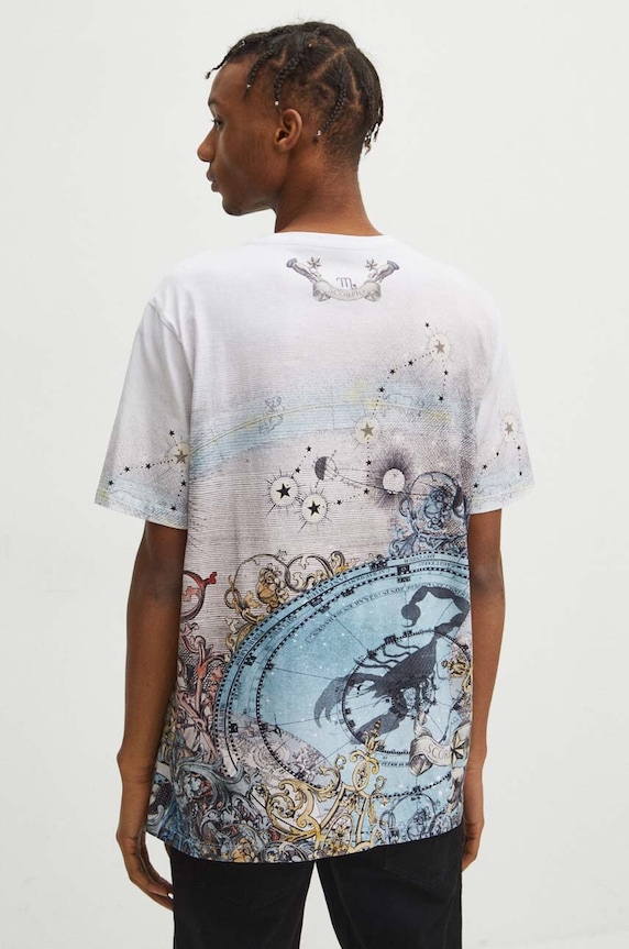 T-shirt bawełniany męski z kolekcji Zodiak - Skorpion kolor multicolor multicolor RS24.TSM150