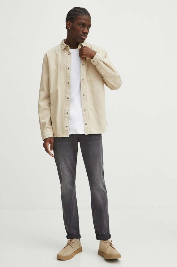 T-shirt bawełniany męski by Magda Danaj - Porysunki kolor biały RS24.TSM212 biały RS24