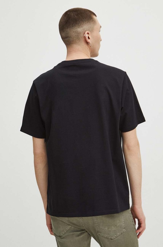 T-shirt bawełniany męski z kolekcji Eviva L'arte kolor czarny czarny RS24.TSM260