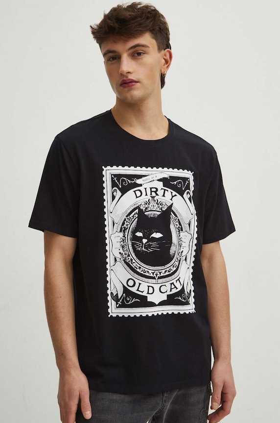 T-shirt bawełniany męski by Zuzanna Kierenkiewicz „zzzuzzzz”, Grafika Polska kolor czarny RS24-TSM456 czarny RS24