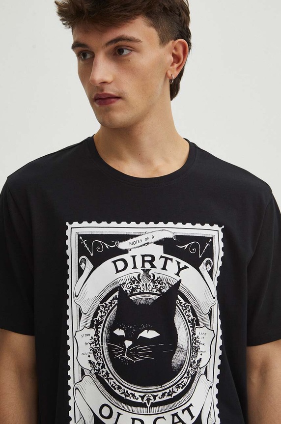 T-shirt bawełniany męski by Zuzanna Kierenkiewicz „zzzuzzzz”, Grafika Polska kolor czarny RS24-TSM456 czarny