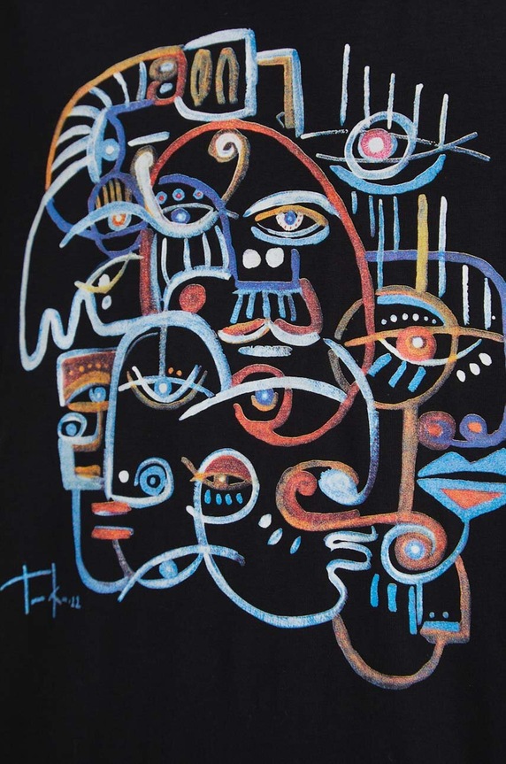 Bavlněné tričko pánské černá barva RS24.TSM459