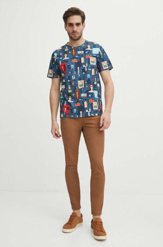 Odzież T-shirt bawełniany męski z kolekcji Jerzy Nowosielski x Medicine kolor multicolor RS24-TSM682 multicolor
