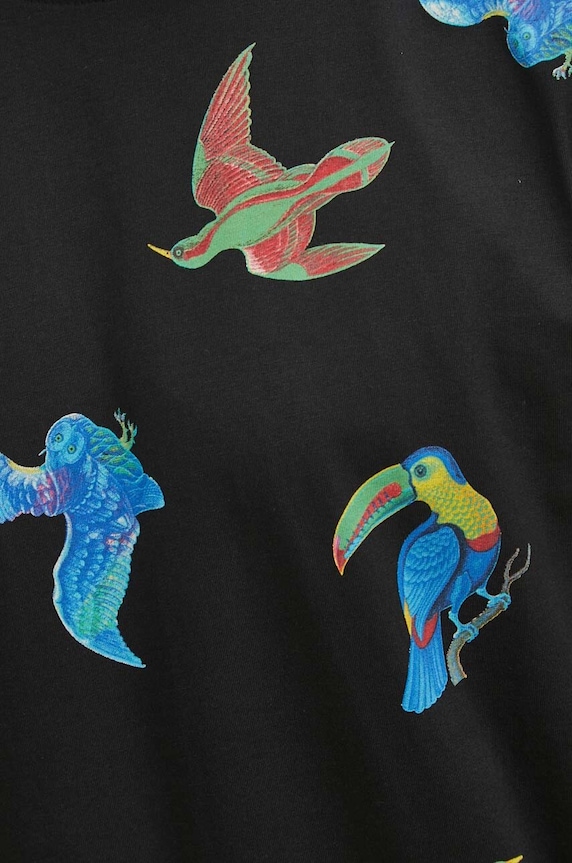 T-shirt bawełniany męski z kolekcji Jane Tattersfield x Medicine kolor czarny RS24-TSM856