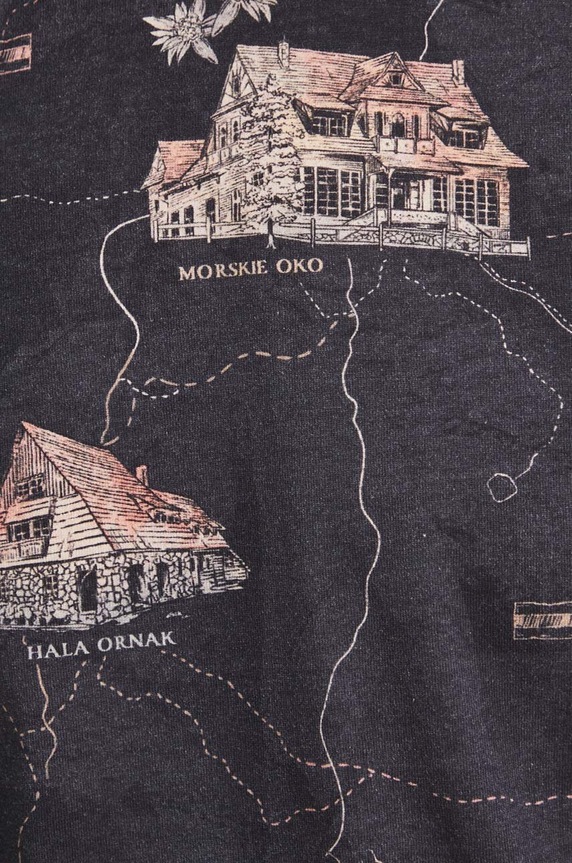 T-shirt bawełniany męski z kolekcji Tatrzański Park Narodowy x Medicine kolor czarny RS24-TSMA50 czarny