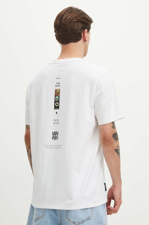 Odzież T-shirt bawełniany męski kolor biały RS24.TSMB18 biały