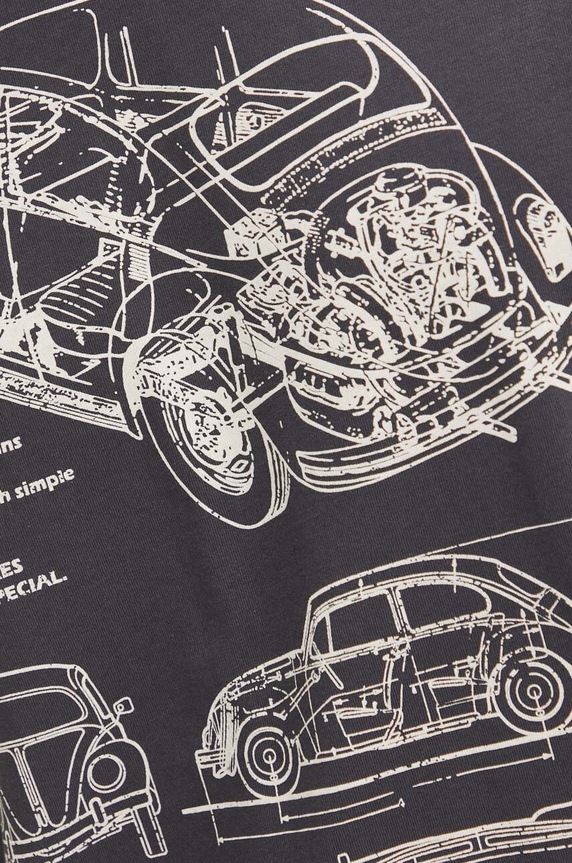 Bavlnené tričko pánske Volkswagen šedá farba RS24.TSMC21 sivá