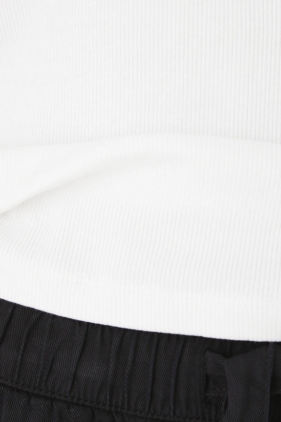 Top bawełniany damski prążkowany kolor biały RS24-TTD0A0 biały