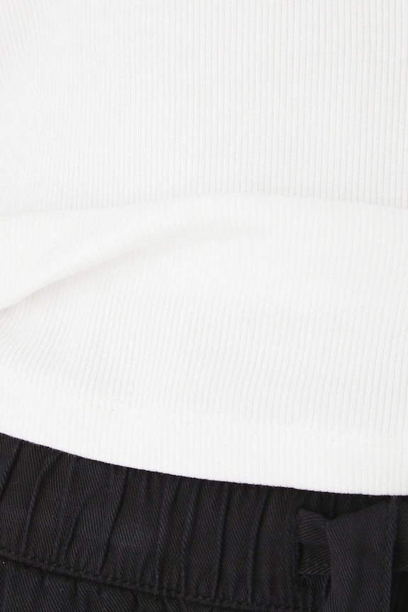 Top bawełniany damski prążkowany kolor biały RS24-TTD0A0 biały