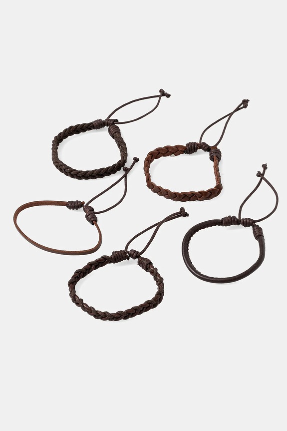 Náramky pánské z pleteniny (5-pack) více barev vícebarevná RS25-ABM501