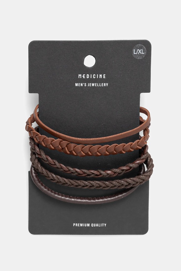 Doplňky Náramky pánské z pleteniny (5-pack) více barev RS25-ABM501 vícebarevná