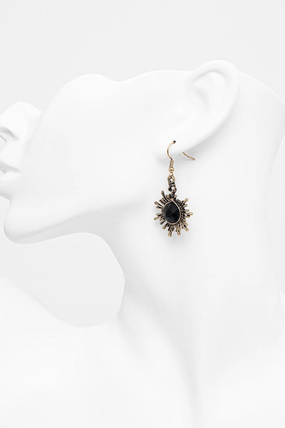 Náušnice dámske s ozdobnými príveskami zlatá farba RS25-AKD104 zlatá RS25