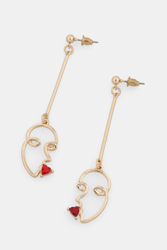 Náušnice dámske s ozdobnými príveskami zlatá farba zlatá RS25-AUD300