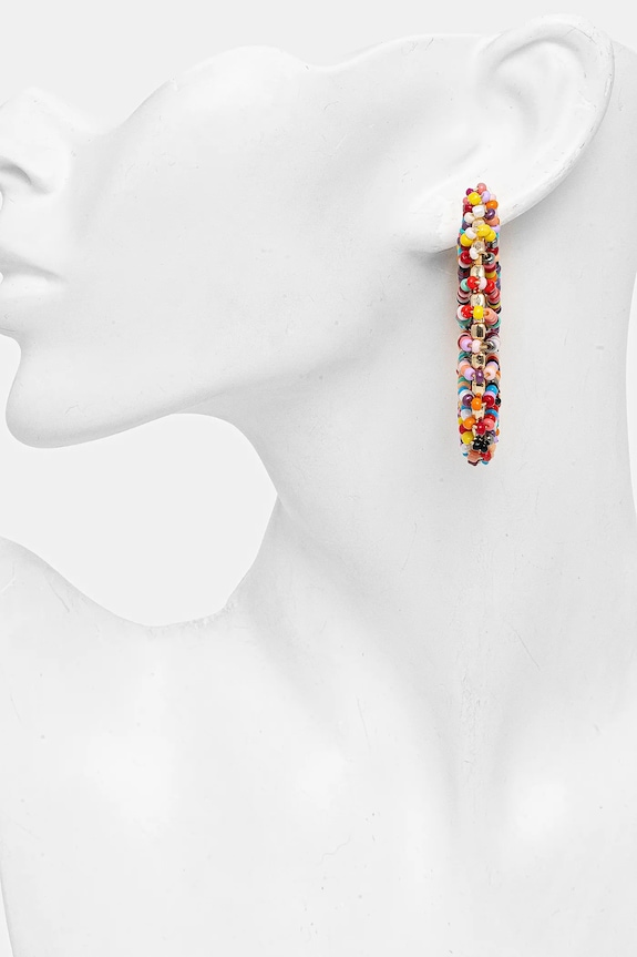 Akcesoria Kolczyki damskie z koralikami kolor multicolor RS25.AUD901 multicolor