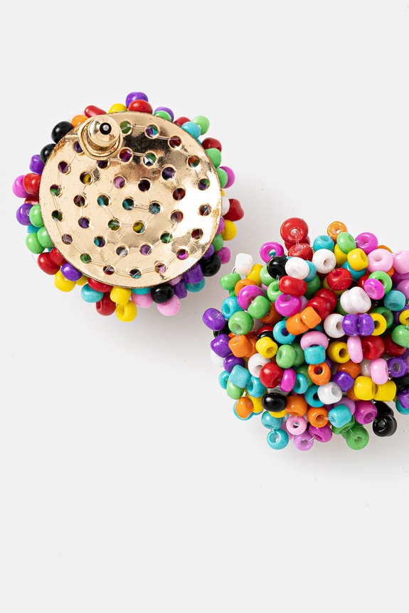 Kolczyki damskie z ozdobnymi koralikami kolor multicolor RS25.AUD906 multicolor RS25