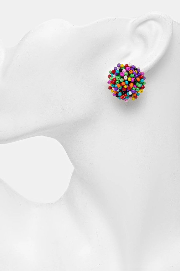 Akcesoria Kolczyki damskie z ozdobnymi koralikami kolor multicolor RS25.AUD906 multicolor