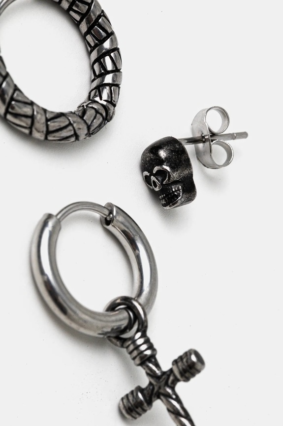 Naušnice Medicine 3-pack RS25-AUM501 srebrna RS25