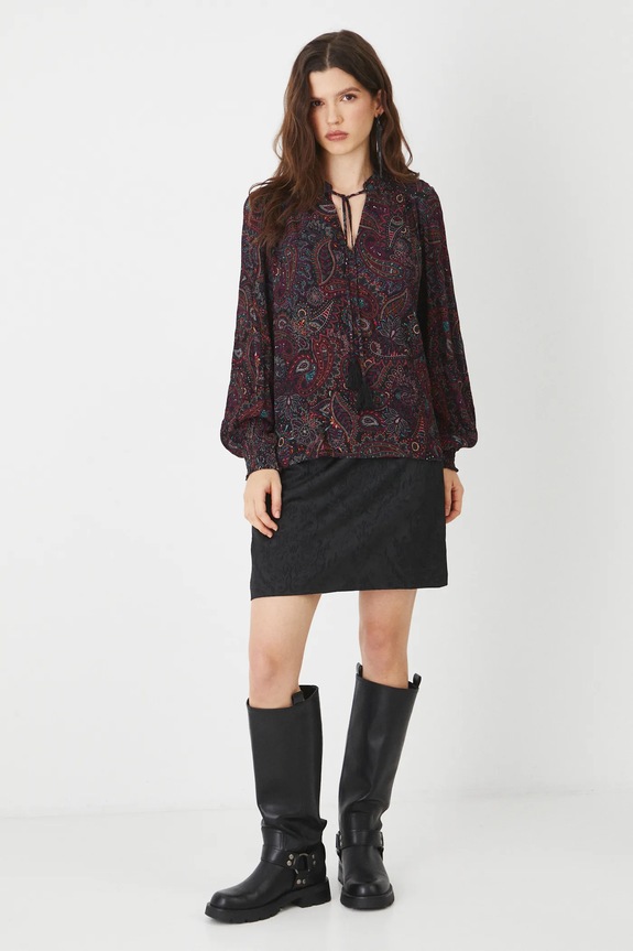 Bluzka damska oversize wzorzysta kolor multicolor multicolor RS25-BDD101