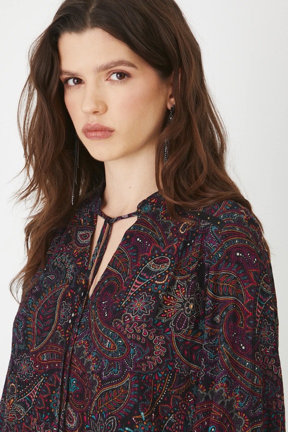 Bluzka damska oversize wzorzysta kolor multicolor RS25-BDD101 multicolor