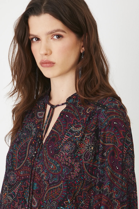 Bluzka damska oversize wzorzysta kolor multicolor RS25-BDD101 multicolor