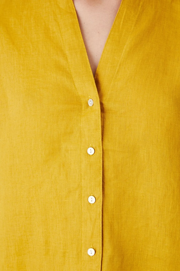 Lanena bluza Medicine RS25-BDD706 zlatna