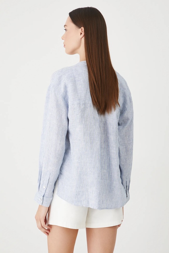 Oblačila Lanena bluza Medicine RS25-BDD706 modra