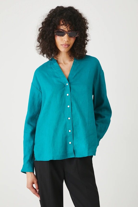 Λευκή μπλούζα Medicine τιρκουάζ RS25-BDD706