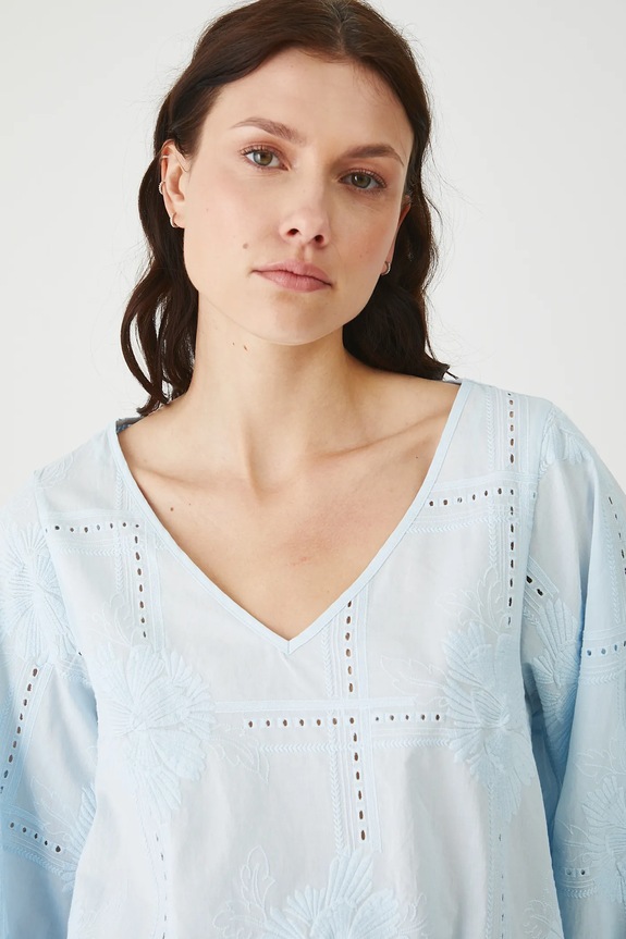 Medicine blúz pamutból kék RS25-BDDB00