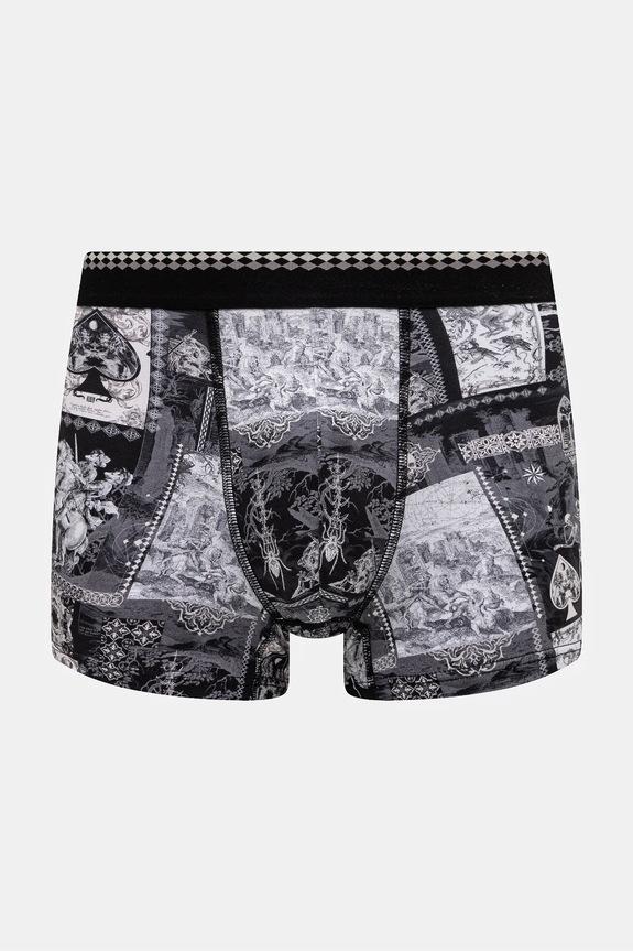 Bokserki bawełniane męskie z elastanem wzorzyste (2-pack) kolor multicolor RS25-BIM300 multicolor RS25