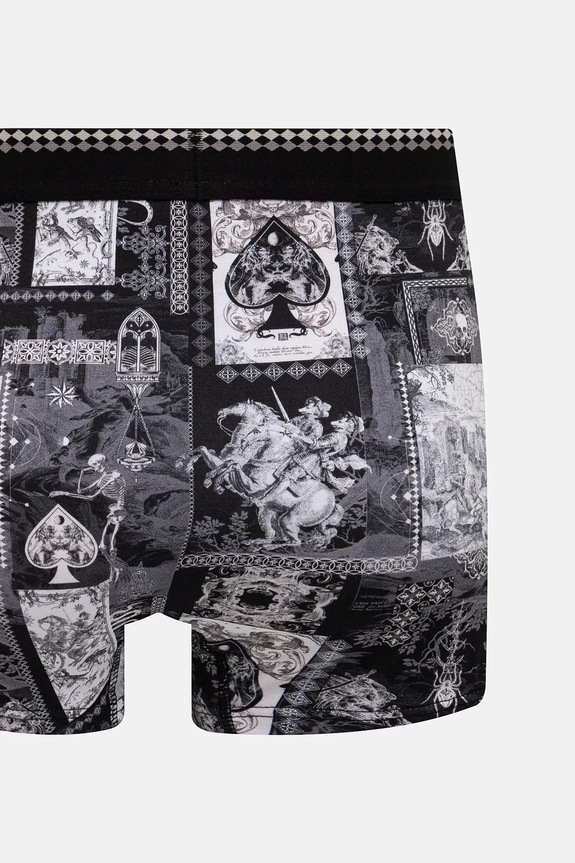 Bokserki bawełniane męskie z elastanem wzorzyste (2-pack) kolor multicolor multicolor RS25-BIM300