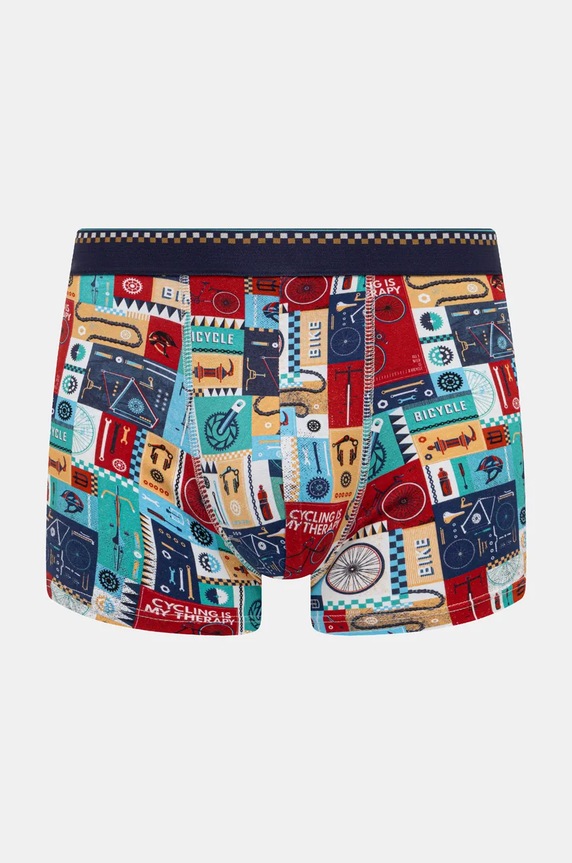 Bokserki bawełniane męskie z elastanem wzorzyste (2-pack) kolor multicolor RS25.BIM504 multicolor RS25