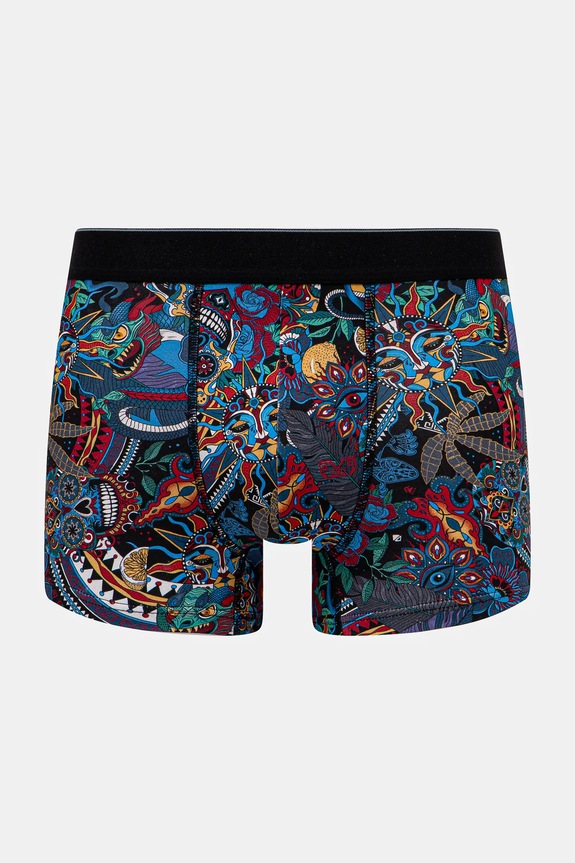 Bokserki bawełniane męskie z elastanem wzorzyste (2-pack) kolor multicolor RS25-BIM703 multicolor RS25