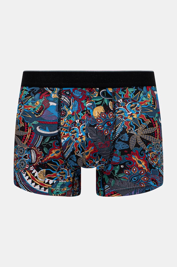 Bokserki bawełniane męskie z elastanem wzorzyste (2-pack) kolor multicolor RS25-BIM703 multicolor RS25