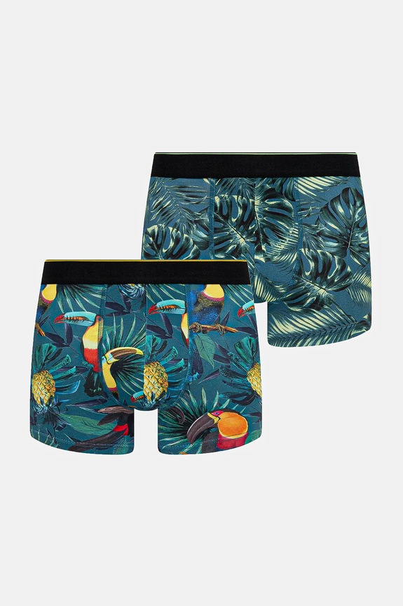 Βαμβακερό μποξεράκι Medicine 2-pack εφαρμοστό σορτς μπόξερ πολύχρωμο RS25-BIM901