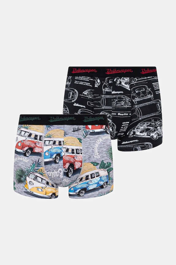 Męskie z elastanem Volkswagen (2-pack) kolor multicolor dzianina multicolor RS25-BIM951