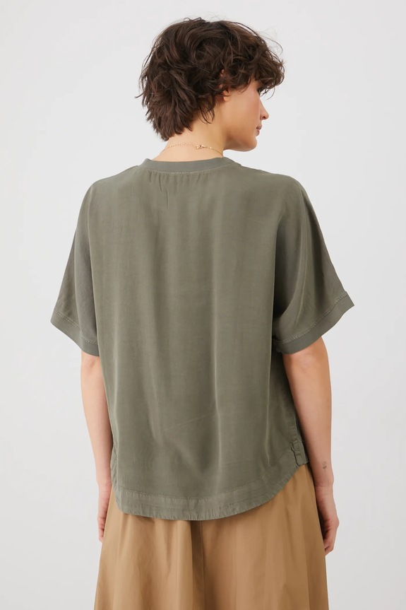 Odzież Bluzka damska z lyocellu kolor zielony RS25-BKD070 zielony