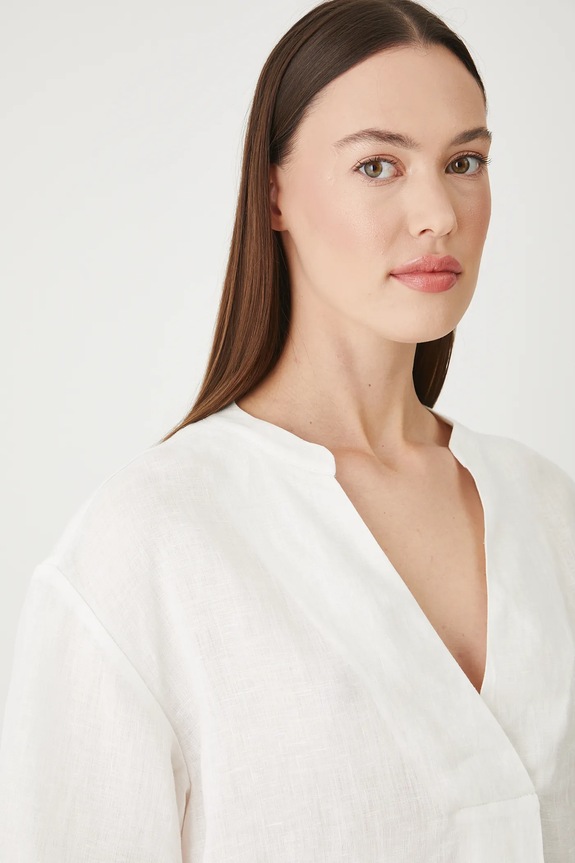 Medicine maglietta di lino bianco RS25-BKD901