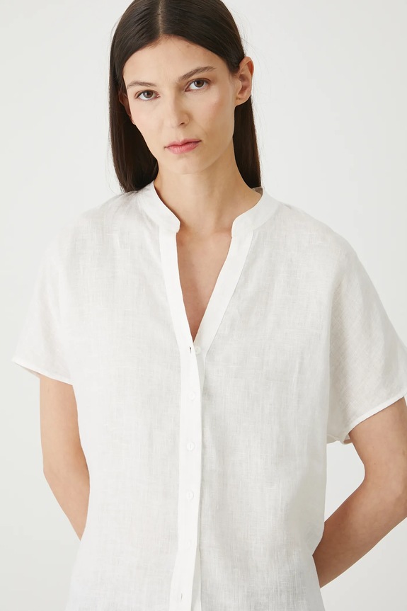 Medicine bluzka lniana biały RS25-BKD904