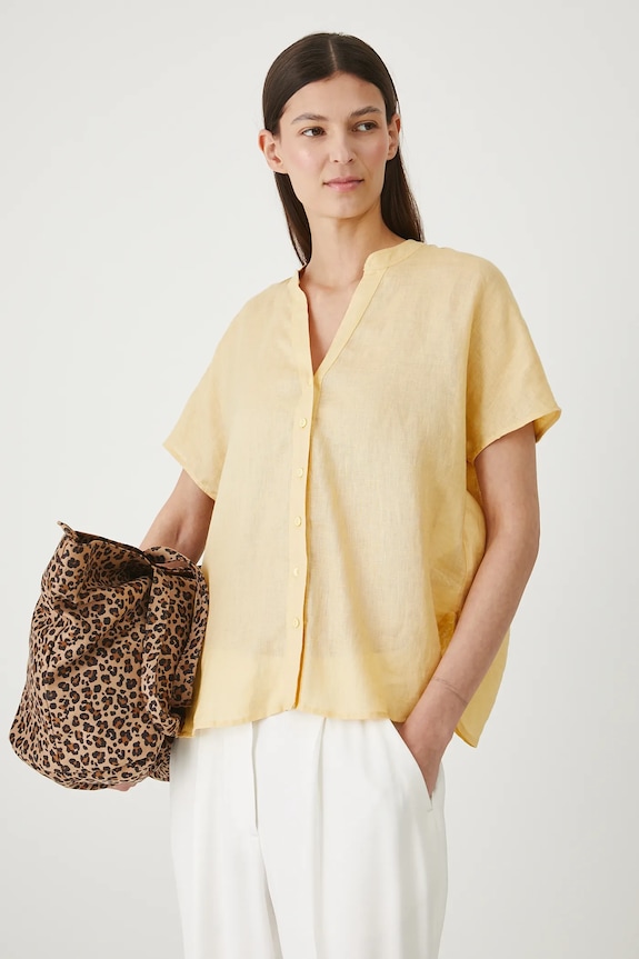 Odzież Medicine bluzka lniana RS25-BKD904 żółty