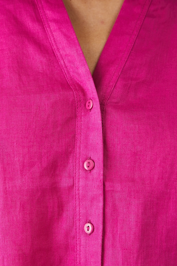 Lanena bluza Medicine RS25-BKD904 ljubičasta