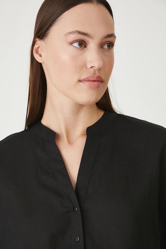 Medicine bluzka lniana czarny RS25-BKD904