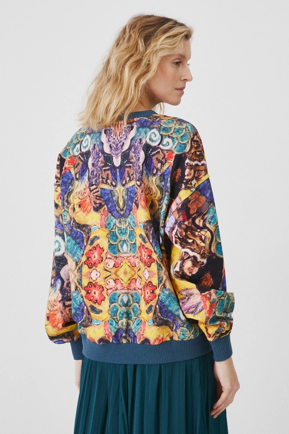 Bluza bawełniana damska z kolekcji Eviva L'arte kolor multicolor RS25.BLD255 multicolor RS25