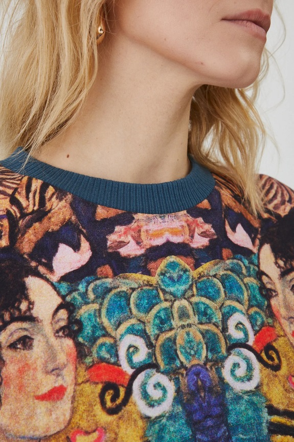 Bluza bawełniana damska z kolekcji Eviva L'arte kolor multicolor RS25.BLD255