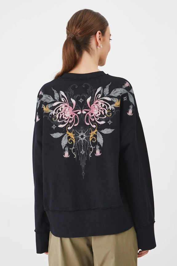 Odzież Bluza bawełniana damska z nadrukiem kolor szary RS25.BLD402 szary