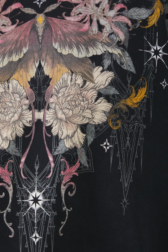 Bluza bawełniana damska z nadrukiem kolor szary RS25.BLD402 szary