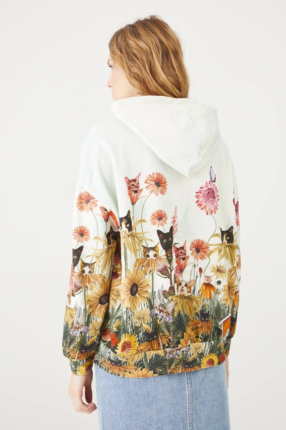 Bluza bawełniana damska by Nieszka Skłodowska, Grafika Polska kolor multicolor multicolor RS25.BLD450