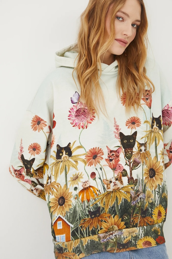 Bluza bawełniana damska by Nieszka Skłodowska, Grafika Polska kolor multicolor RS25.BLD450 multicolor