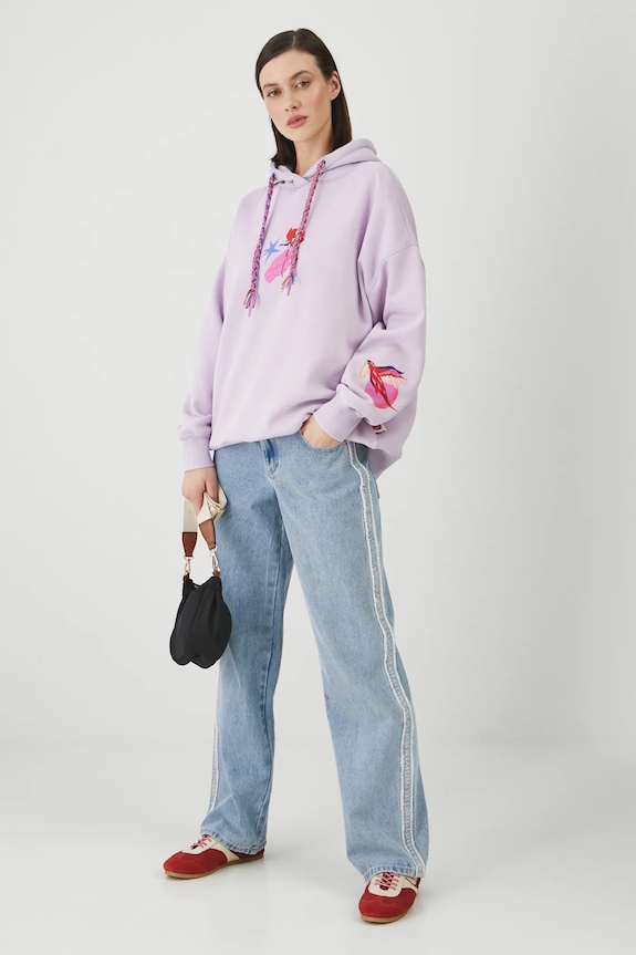 Odzież Bluza damska by Patrycja Niewiadomska, Sense of Values kolor fioletowy RS25.BLD650 fioletowy