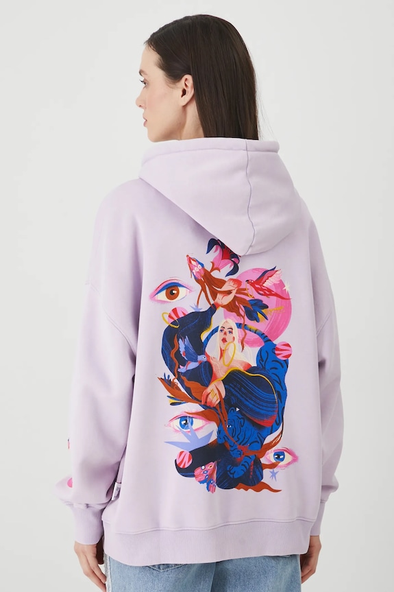 Bluza damska by Patrycja Niewiadomska, Sense of Values kolor fioletowy fioletowy RS25.BLD650