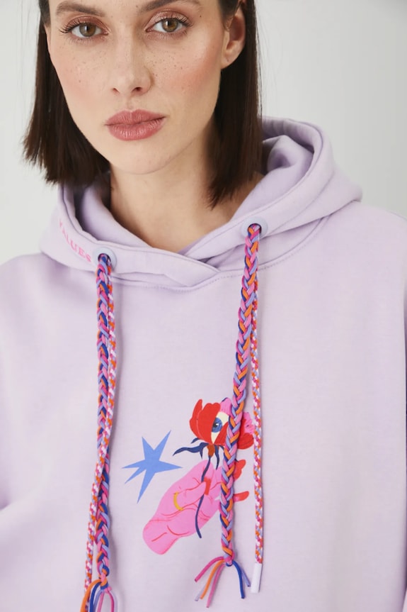 Bluza damska by Patrycja Niewiadomska, Sense of Values kolor fioletowy RS25.BLD650